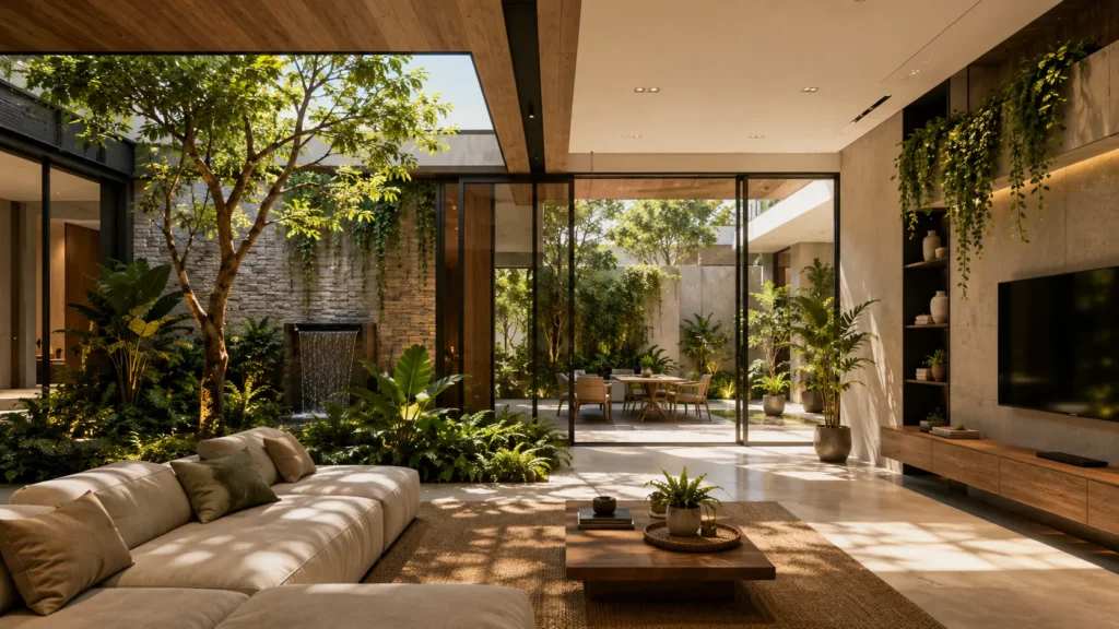 كيف تدمج الطبيعة في التصميم المعماري لتعزيز الراحة داخل المنزل